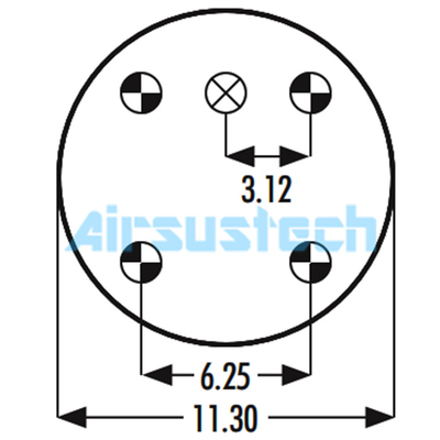 3B14-453 Combinación de ajuste de aire de rodillos Goodyear Primavera de aire FT 530-35 436 almohada inflable Contitech