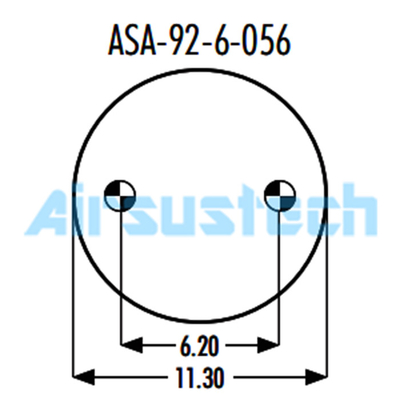 Durabilidad 3B14-452 Goodyear Primavera de aire con agujero en los contenedores superiores 3/8-16