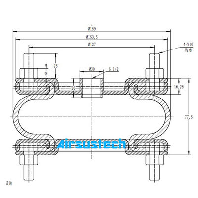 amortiguaciones de aire con resorte industriales Norgren M/31061 del CR de 6X1 ContiTech FS 76-7 DS